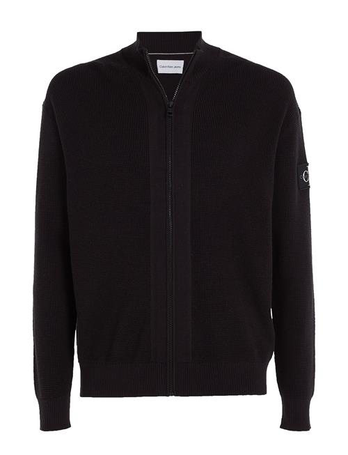 Se Calvin Klein Jeans Core Badge Sweater Zip Through Calvin Klein Jeans Black ved Booztlet