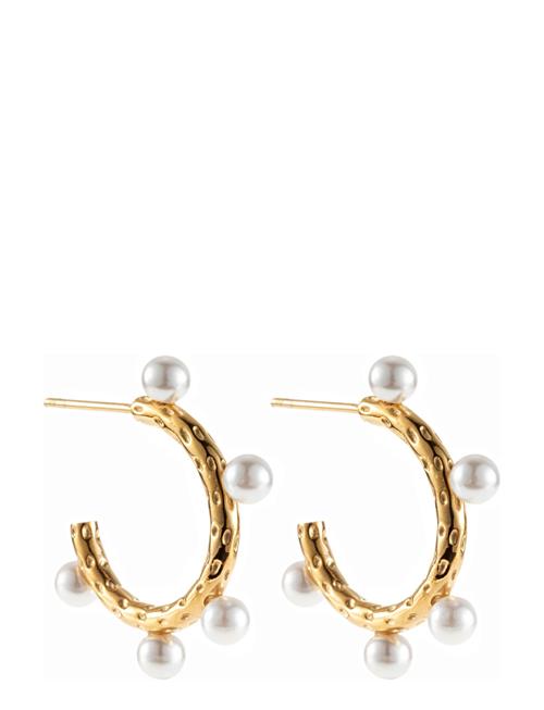 By Jolima Palma Hoop 5 Pearls By Jolima Gold