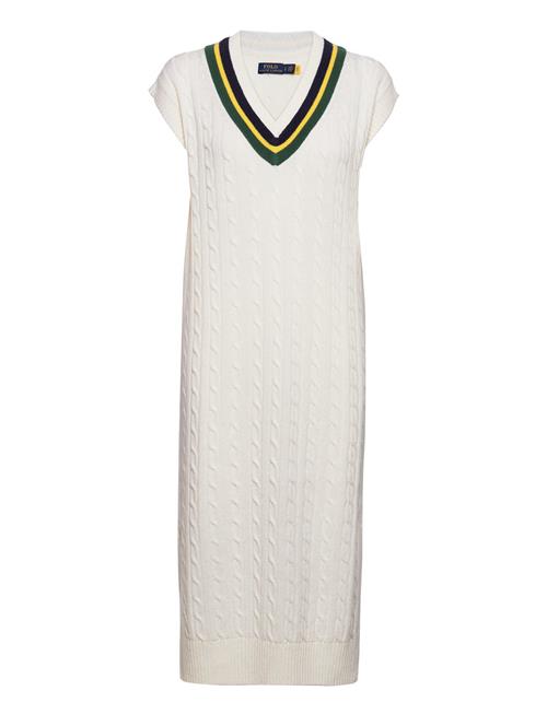 Polo Ralph Lauren Cable-Knit Cricket Midi Sweater Dress Polo Ralph Lauren White