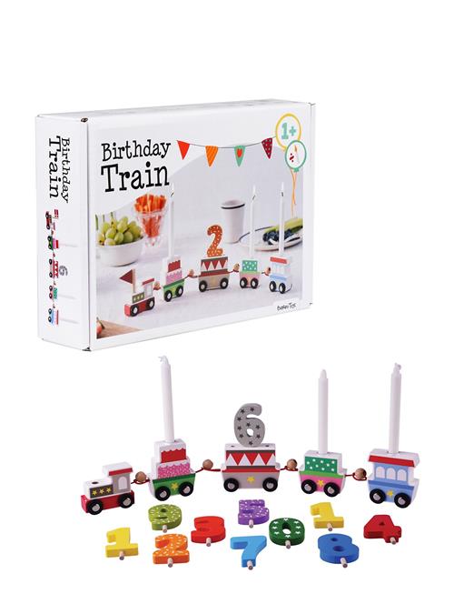 Se Barbo Toys Birthday Train With Numbers - Barbo Wood Barbo Toys Patterned ved Booztlet