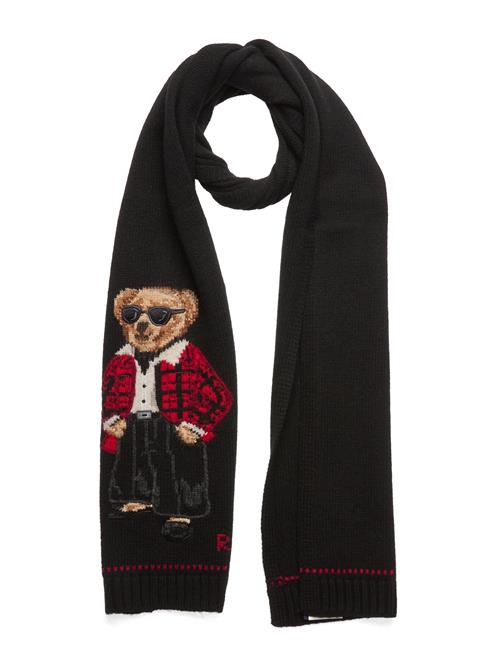 Polo Ralph Lauren Wool Blend-Holiday Bear Scarf Polo Ralph Lauren Black