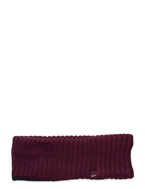 Se NIKE Equipment Nike Warm Knit Headband NIKE Equipment Burgundy ved Booztlet