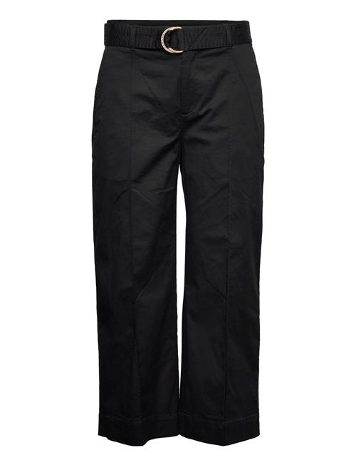 Lauren Ralph Lauren Micro-Sanded Twill Belted Wide-Leg Pant Lauren Ralph Lauren Black