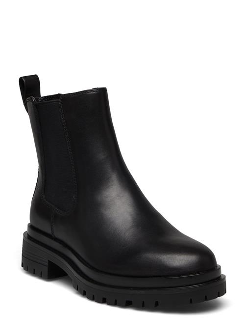 Se Lauren Ralph Lauren Corinne Burnished Leather Bootie Lauren Ralph Lauren Black ved Booztlet