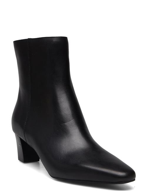 Se Lauren Ralph Lauren Willa Burnished Leather Bootie Lauren Ralph Lauren Black ved Booztlet