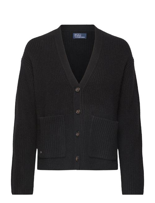 Se Polo Ralph Lauren Rib-Knit Wool-Cashmere V-Neck Cardigan Polo Ralph Lauren Black ved Booztlet