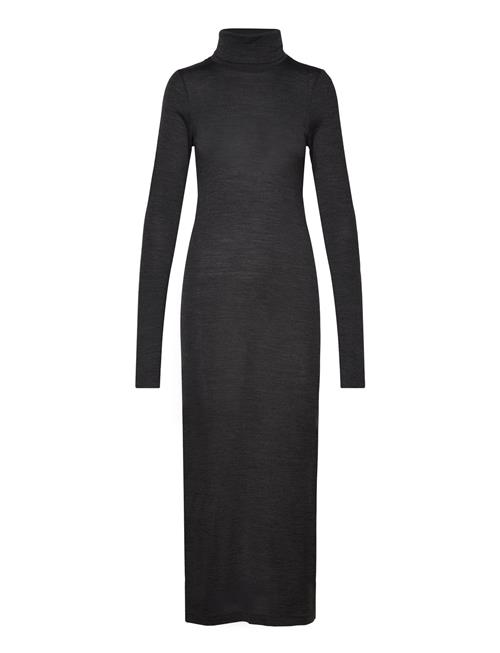 Wool-Blend Jersey Roll Neck Midi Dress Polo Ralph Lauren Black