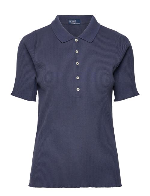 Se Polo Ralph Lauren Ribbed Polo Shirt Polo Ralph Lauren Navy ved Booztlet