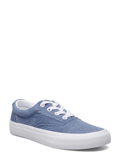 Se Polo Ralph Lauren Keaton Washed Canvas Trainer Polo Ralph Lauren Blue ved Booztlet