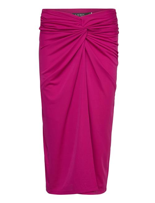 Lauren Ralph Lauren Twist-Front Stretch Jersey Pencil Skirt Lauren Ralph Lauren Pink