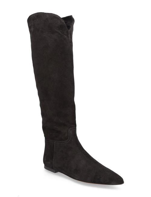 Polo Ralph Lauren Suede Knee-High Flat Boot Polo Ralph Lauren Black