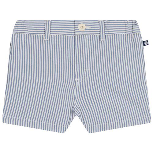 Se Petit Bateau Stribede Baby-shorts Blå | Blå | 12 months ved Babyshop