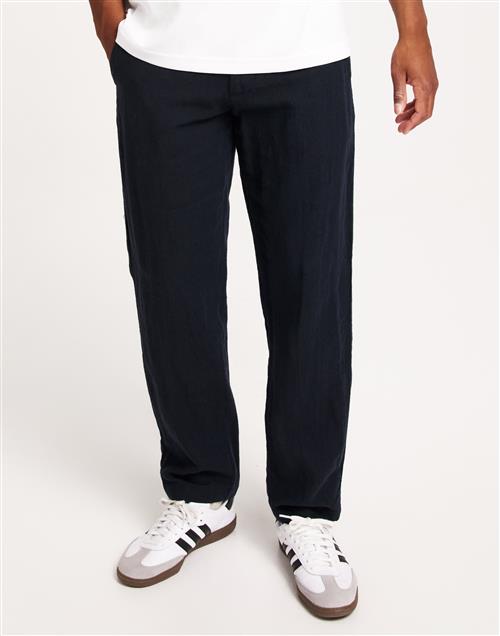 Selected Homme SLH196-Straight Mads Linen Pant Noo Hørbukser Blå