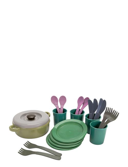 Se Dantoy Green Bean Dinner Set In Net 22 Pcs Dantoy Patterned ved Booztlet