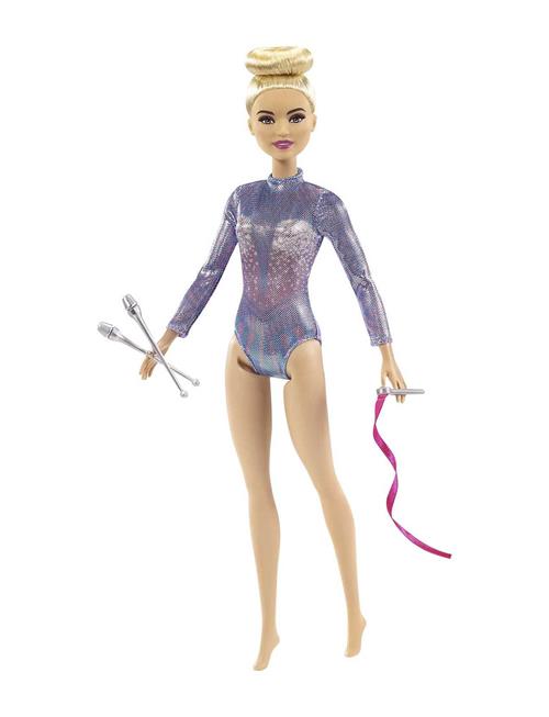 Rhythmic Gymnast Blonde Doll With Accessories Barbie Patterned