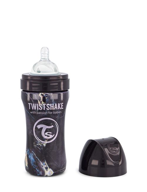 Se Twistshake Twistshake Anti-Colic Stainless Steel 330Ml Marble Black Twistshake Black ved Booztlet