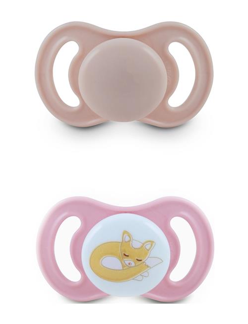 Esska Pacifier Happy Mini Silic 2-Pack, 0-6 Month Pink Esska Patterned