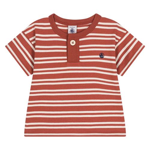 Se Petit Bateau Stribet Baby T-shirt Rød | Brun | 18 months ved Babyshop