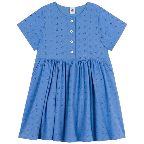 Se Petit Bateau Kjole Med Broderie Anglaise Blå | Blå | 6 years ved Babyshop