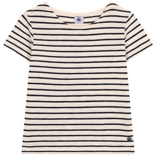 Petit Bateau Stribet T-shirt Cremefarvet |  | 4 years