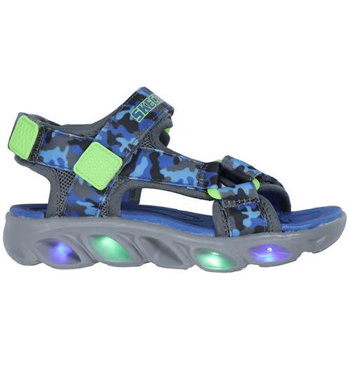 Skechers Sandaler m. Lys - Hypno-Splash - Blue Lime