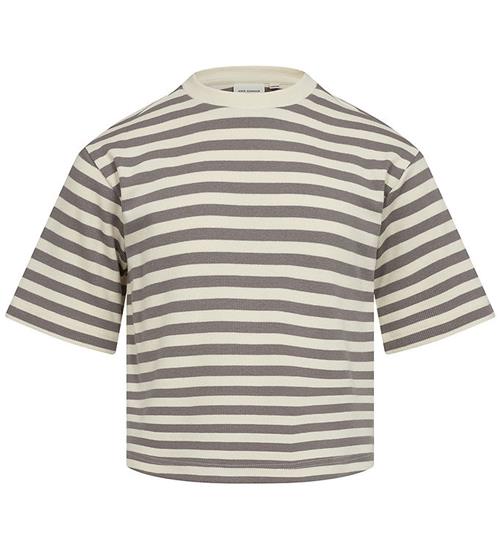 Se Sofie Schnoor T-Shirt - Rib - Steel Grey ved KidsWorld