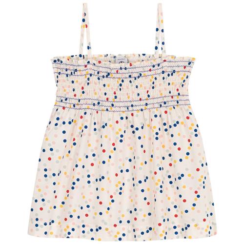 Se Petit Bateau Polkaprikmønstret Tanktop Cremefarvet | Hvid | 3 years ved Babyshop