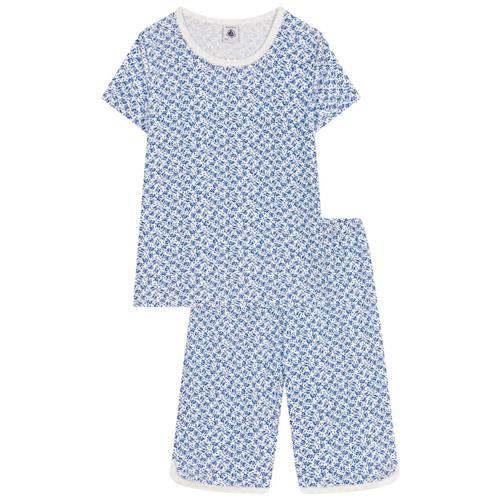 Petit Bateau Blomstret Pyjamas Blå | Blå | 5 years