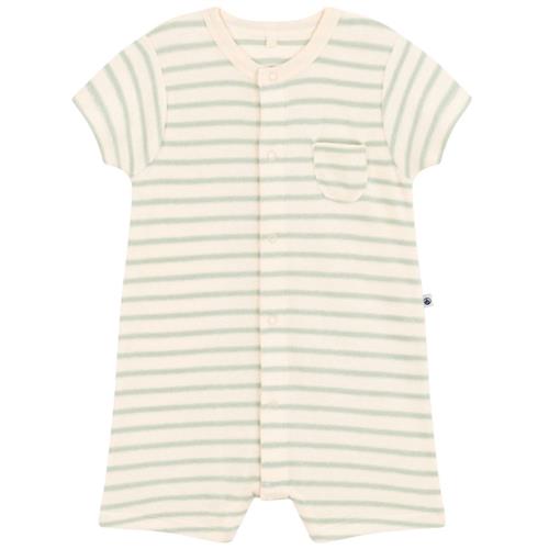 Petit Bateau Stribet Romper I Frotté Cremefarvet |  | 3 months