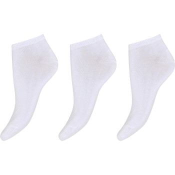 Decoy Strømper 3P Cotton Sneaker Socks Hvid Strl 37/41 Dame