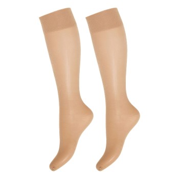 Decoy Strømper 2P Soft Lux 15 DEN Knee-high Socks Sand polyamid One Size Dame