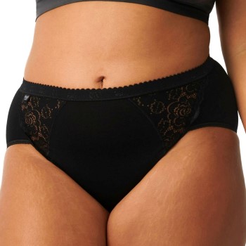 Sloggi Trusser 2P Chic Midi Briefs Sort bomuld 42 Dame