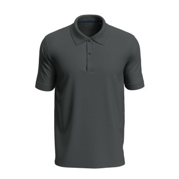 Stedman Henry Polo Short Sleeve Mørkgrå  bomuld Medium Herre