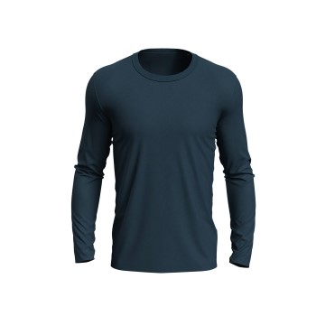 Se Stedman Morgan Long Sleeve Marineblå bomuld Medium Herre ved Timarco