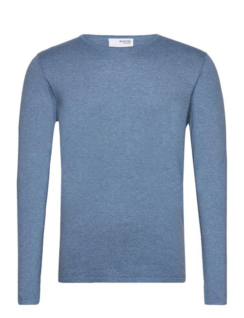 Se Selected Homme Slhrome Ls Knit Crew Neck Noos Selected Homme Blue ved Booztlet