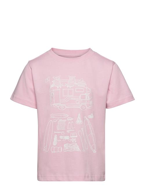 Knowledge Cotton Apparel Road Trip Printed T-Shirt - Gots/Ve Knowledge Cotton Apparel Pink