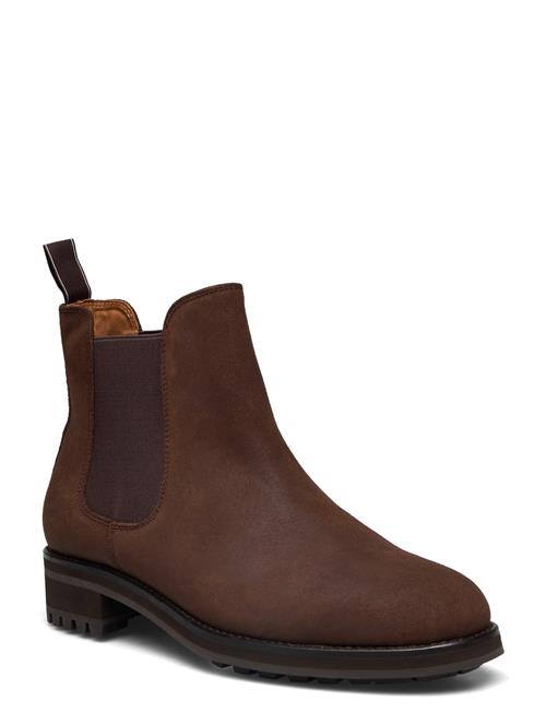 Se Polo Ralph Lauren Bryson Waxed Suede Chelsea Boot Polo Ralph Lauren Brown ved Booztlet