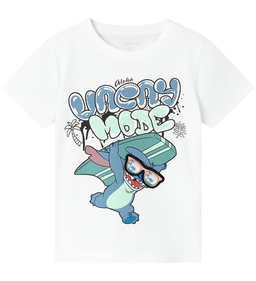 Se Name It Name It T-Shirt - NmmManuel Stitch - Bright White ved KidsWorld