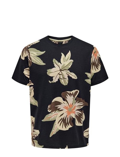 ONLY & SONS Onsklop Reg Ss Floral Tee Noos ONLY & SONS Navy