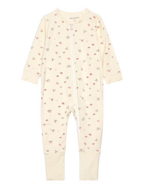 Se Minymo Nightsuit Ls - Bamboo Minymo Cream ved Booztlet