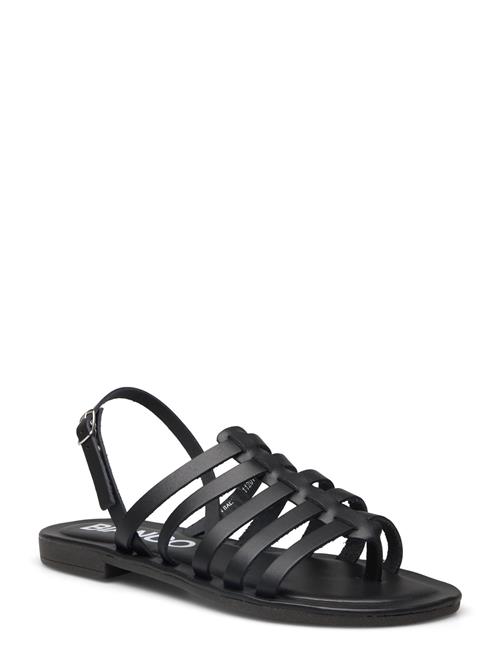 Se Bianco Bianikita Gladiator Sandal Smooth Leather Bianco Black ved Booztlet