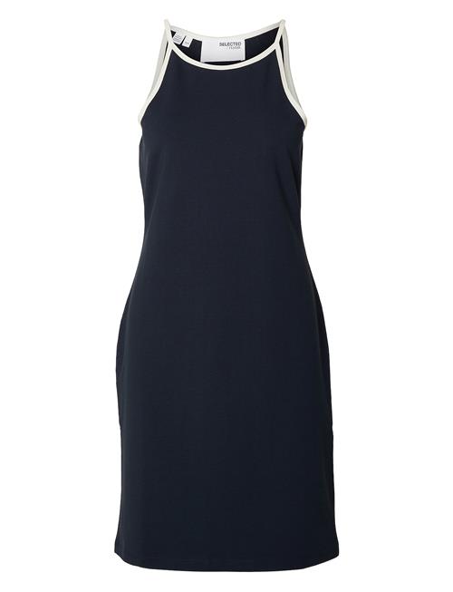 Selected Femme Slfelfrida Sl Contrast Short Dress Selected Femme Navy