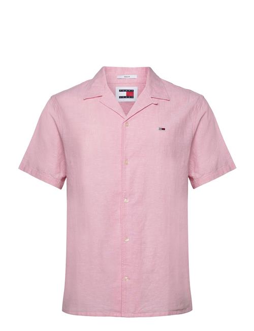 Tjm Linen Blend Camp Shirt Ext Tommy Jeans Pink