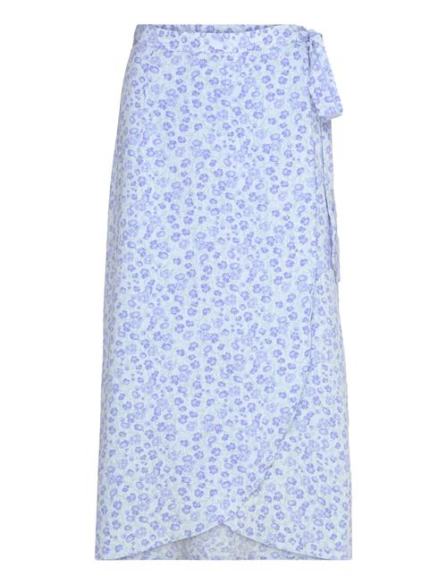 A-View Peony Wrap Skirt A-View Blue