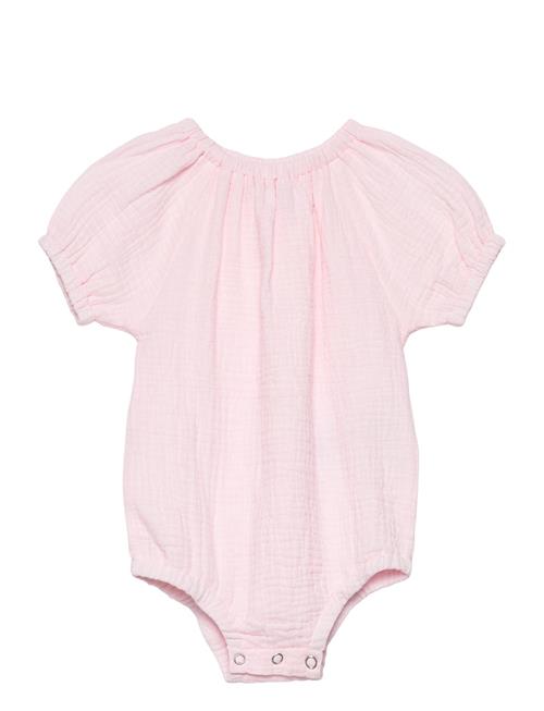 Se Huttelihut Romper Ss Muslin Huttelihut Pink ved Booztlet