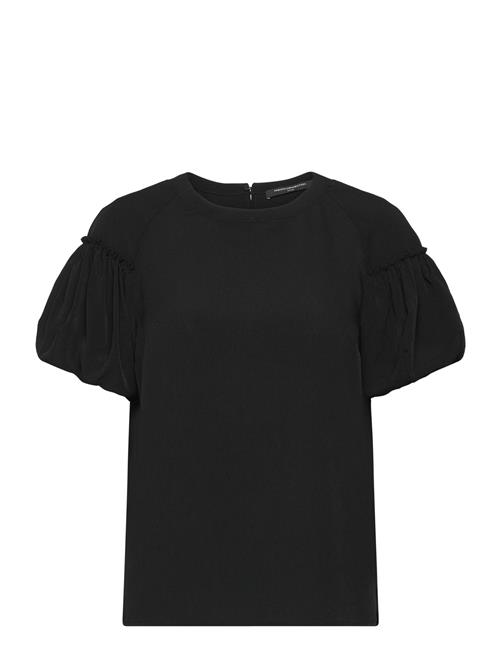 Crepe Light Puff Sleeve Top French Connection Black