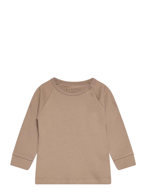 Se Fixoni Blouse Ls - Unisex Fixoni Brown ved Booztlet