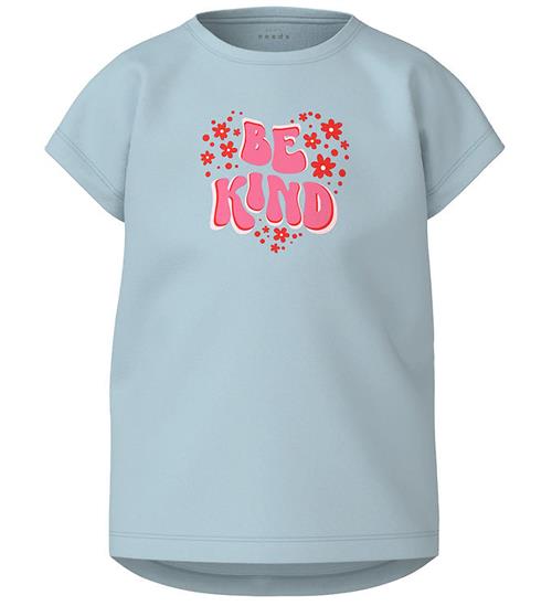 Name It Name It T-shirt - NkfVigea - Chambray Blue/Be Kind