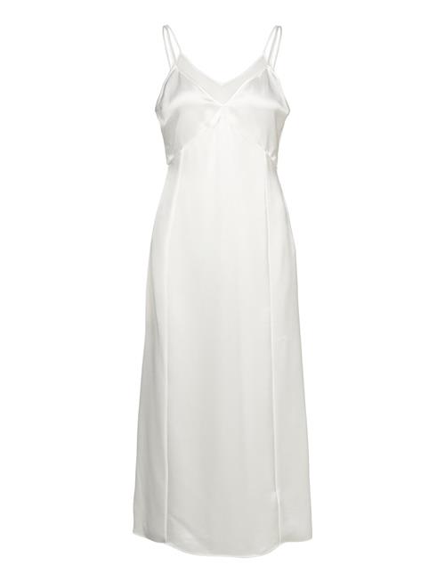 Calvin Klein Sheer Layered Maxi Slip Dress Calvin Klein White