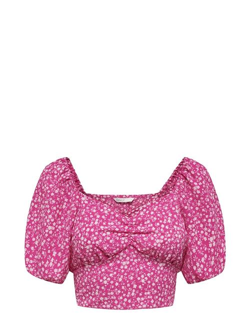 ONLY Onlnova Lux S/S Iris Top Aop Ptm ONLY Pink